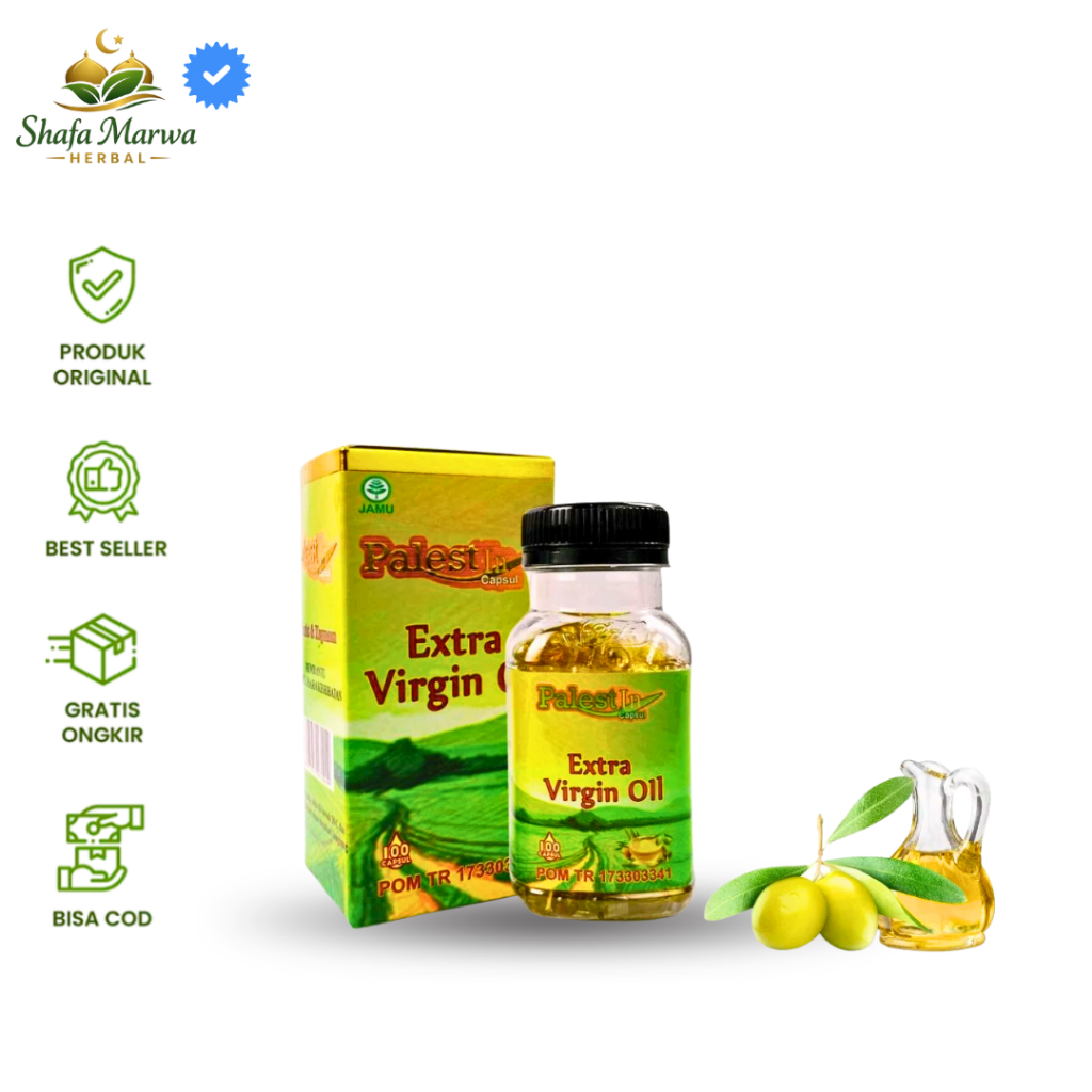 Minyak Zaitun Palestine 100 Kapsul - Zaitun Extra Virgin Palestine - Minyak Zaitun Olive Oil Murni