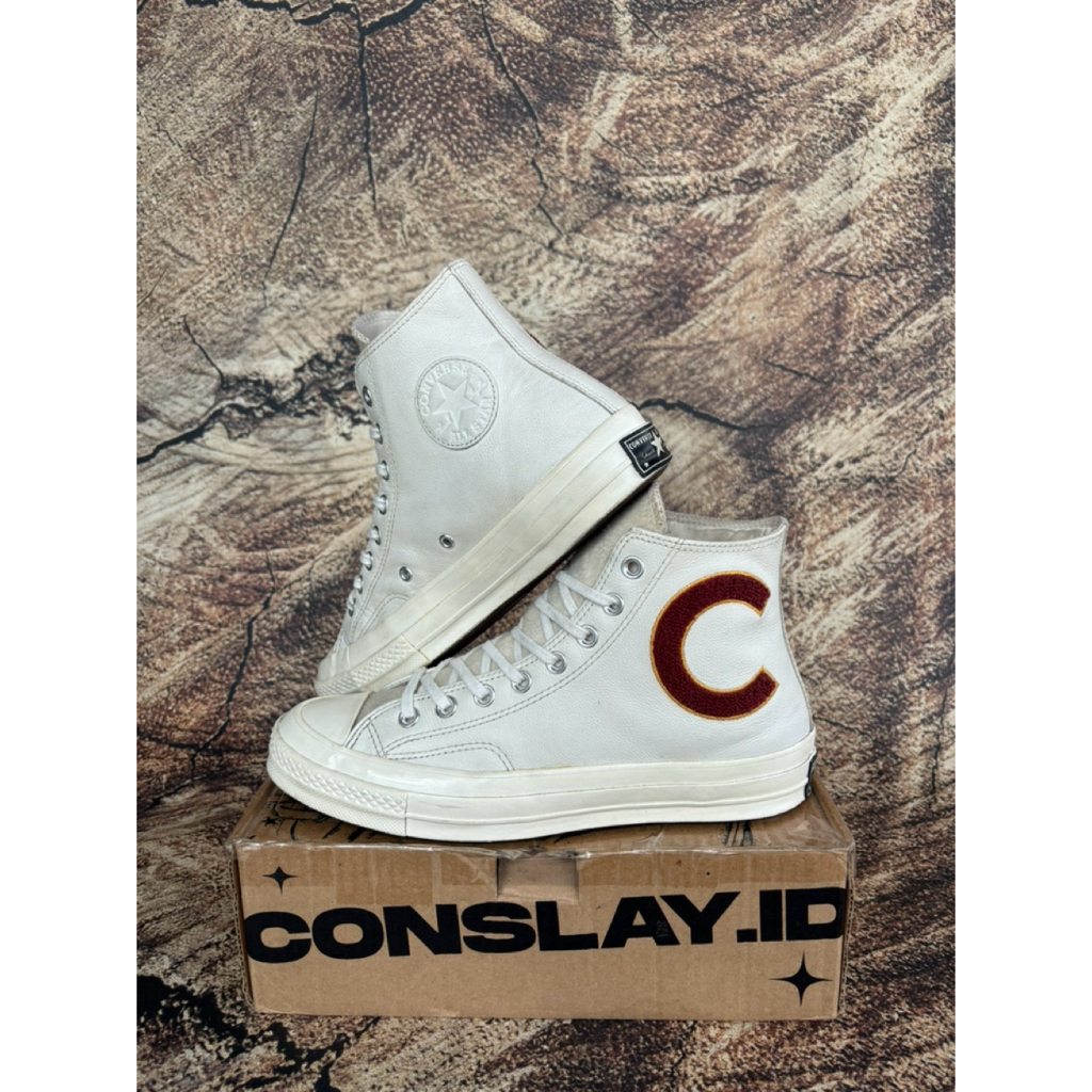 ( Size 42 ) Converse CT 70s Hi Wordmark White Leather
