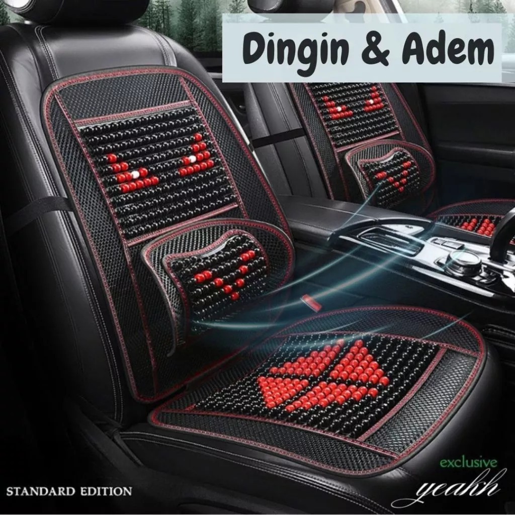 Alas Jok Mobil Anti Panas Kayu | Alas Sandaran duduk jok Mobil New