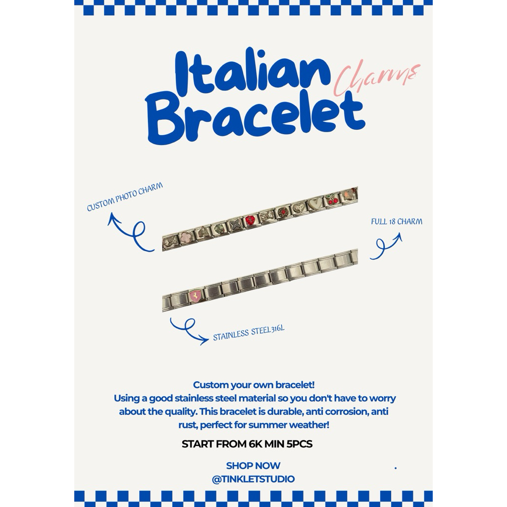 Italian Bracelet charm - Gelang italian bracelet