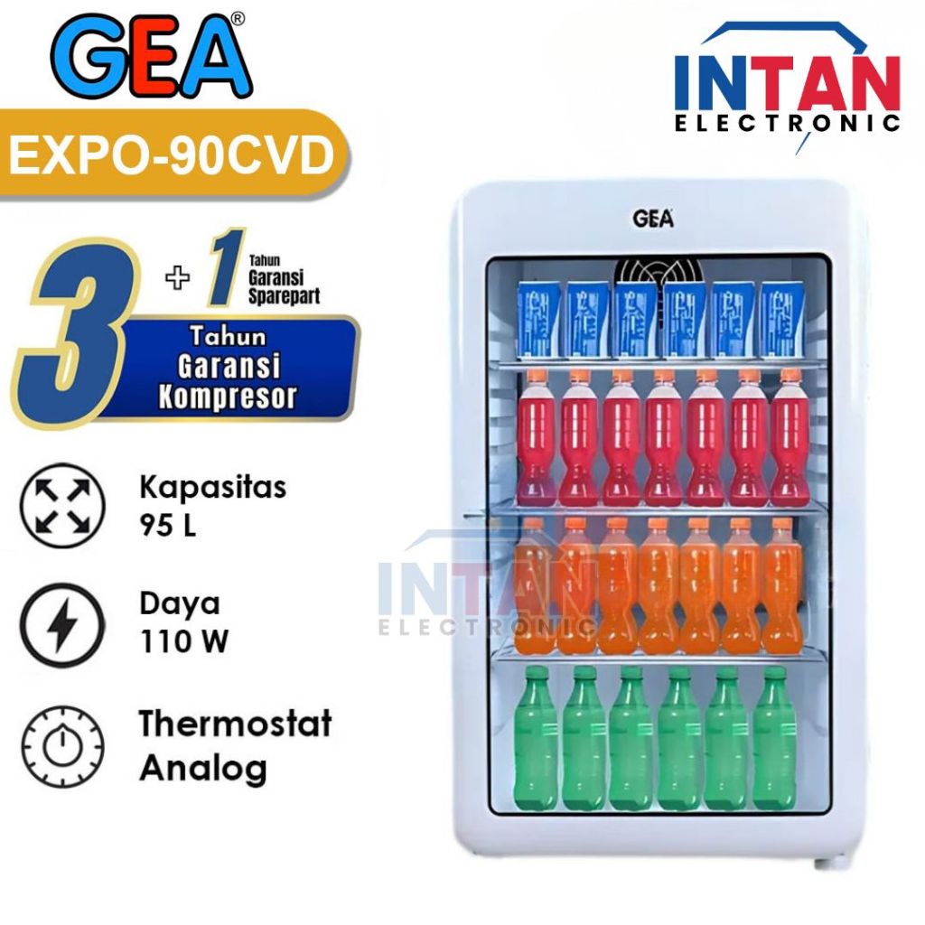 SHOWCASE GEA 95 LITER EXPO-90CVD DISPLAY CHILLER KULKAS PENDINGIN MINUMAN MEDAN