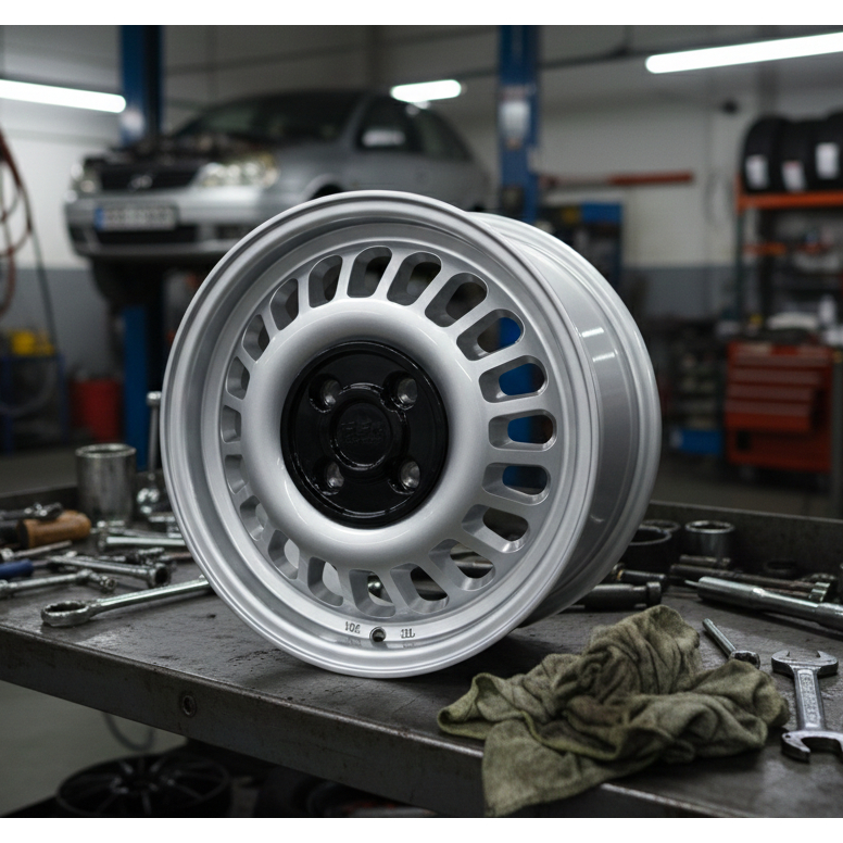 Pelek Mobil Stralet HSR BSI RING 14 LEBAR 6 PCD 4X100 GLOSSY SILVER