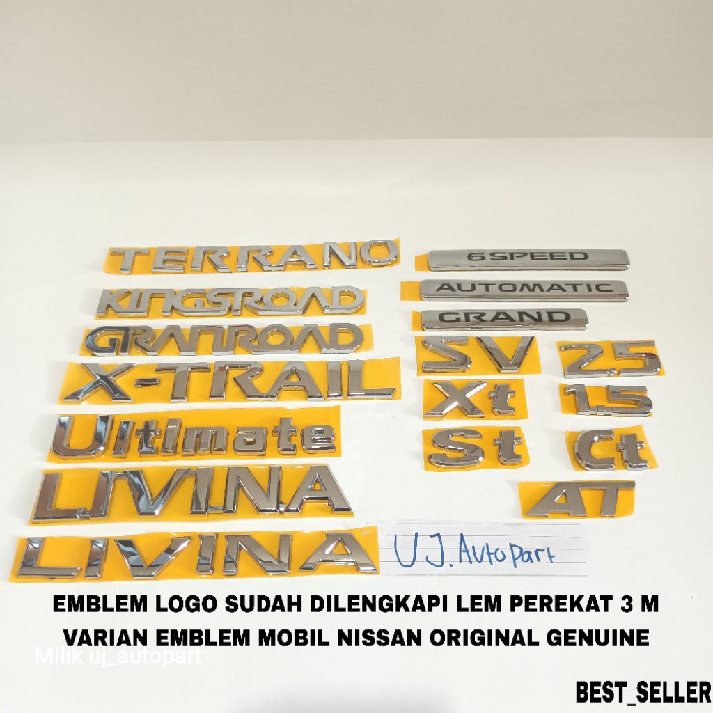 Emblem Logo Tulisan Terrano Kingsroad Granroad Xtrail Ultimate Livina 6Speed Grand SV Xt St Ct AT 2.