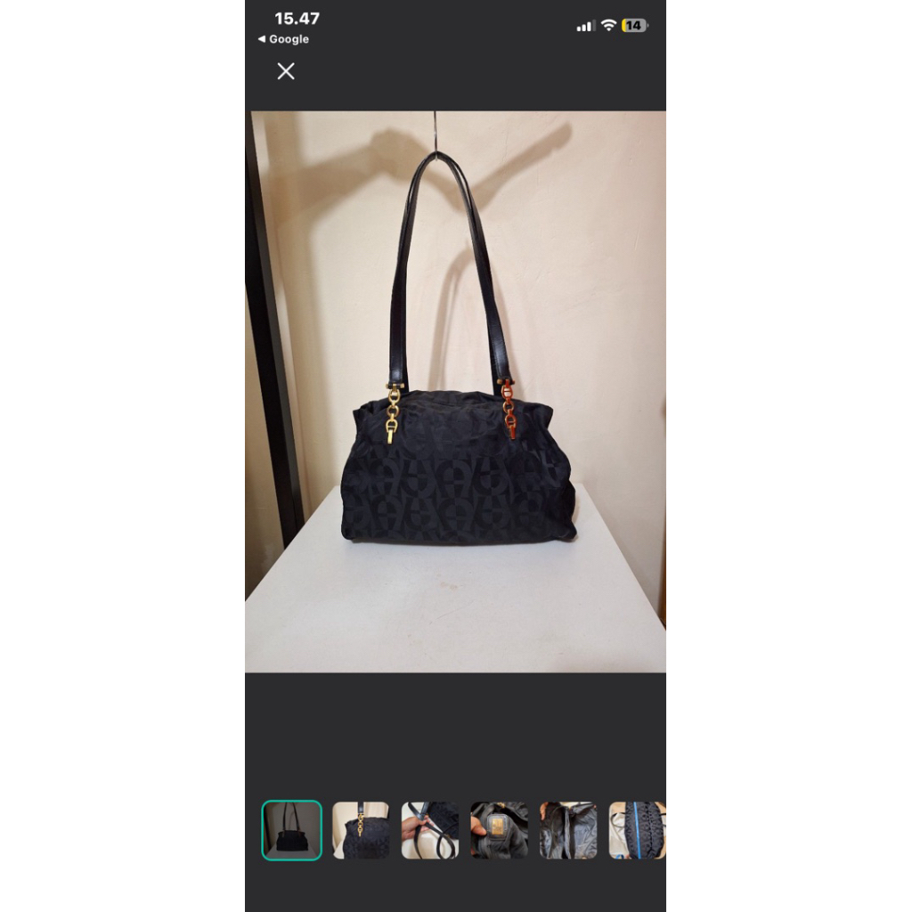 aigner nylon bag black