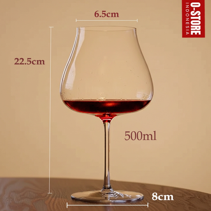 Gelas Wine Kaca Kristal Red Wine Stem Glass Wine Goblet Gelas Anggur Crystal Glass Gelas Koktail Shi