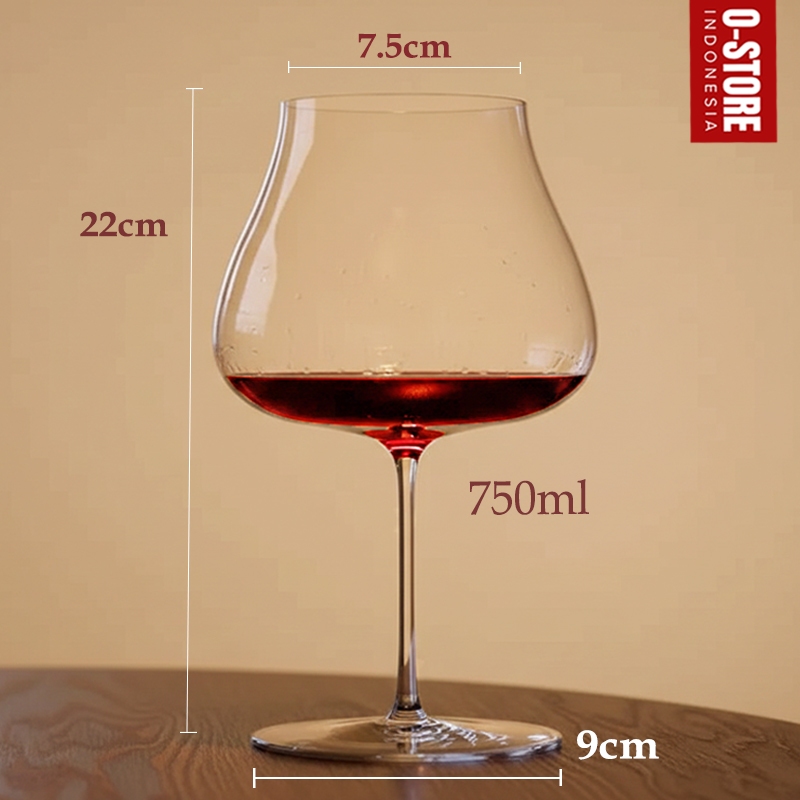 Gelas Wine Kaca Kristal Red Wine Stem Glass Wine Goblet Gelas Anggur Crystal Glass Gelas Koktail Gel