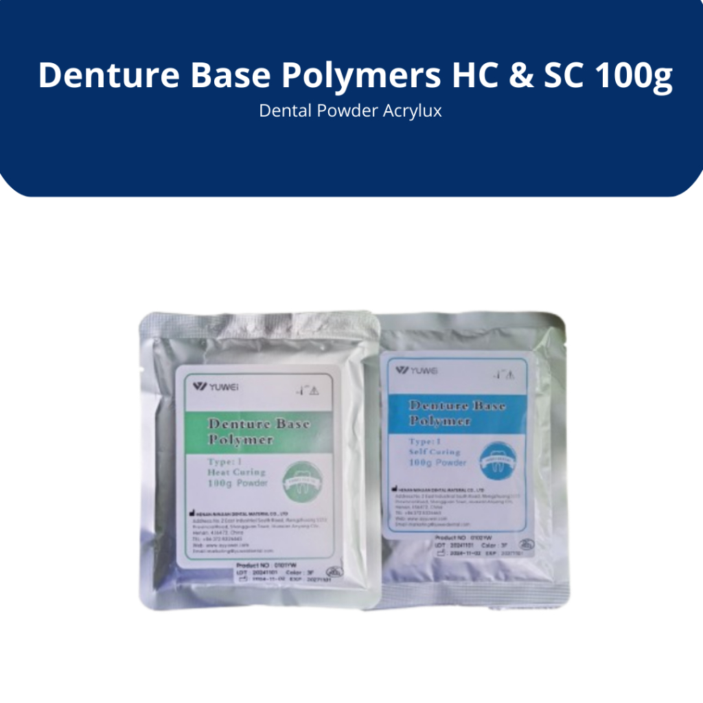 Metadent - Dental Powder Acrylux Denture Base Polymers HC & SC 100g