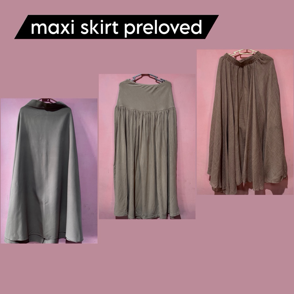 Maxi skirt preloved | severli rok panjang wanita