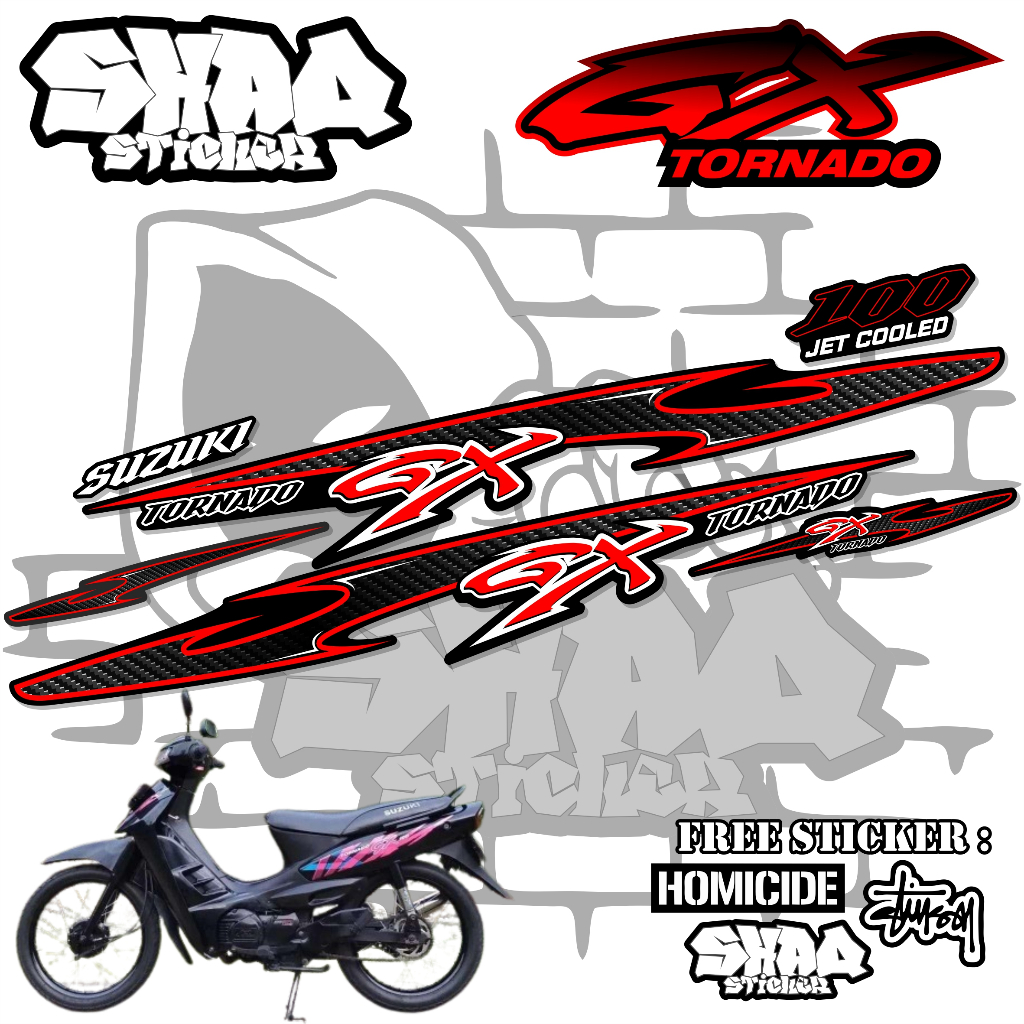 STRIPING STIKER TORNADO GX - STRIPPING GX TORNADO MOTIF KEREN TERLARIS