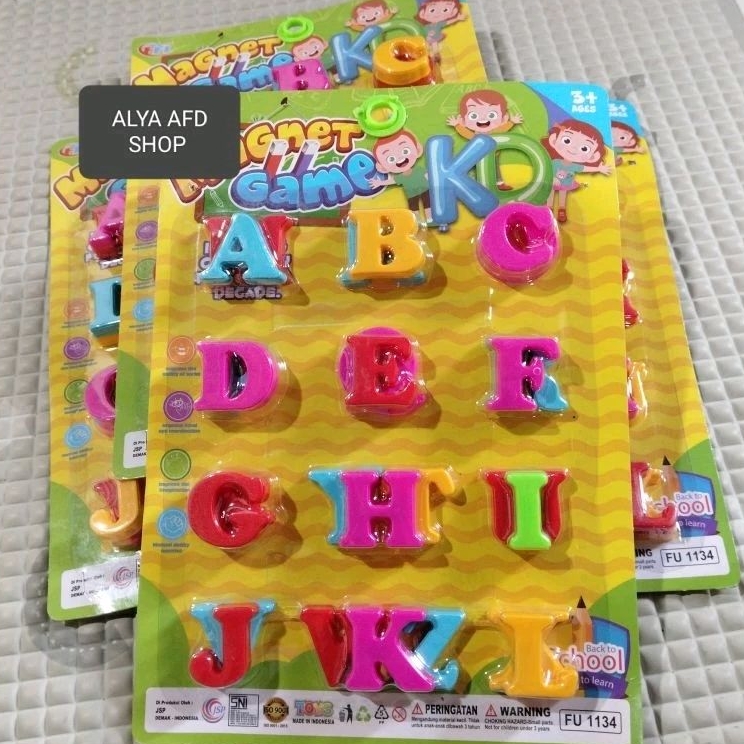 Alya AFD SHOP ABC MAGNET FU.1134 Huruf Abjad Magnet Mainan Huruf ABCD Edukasi Anak Edukatif