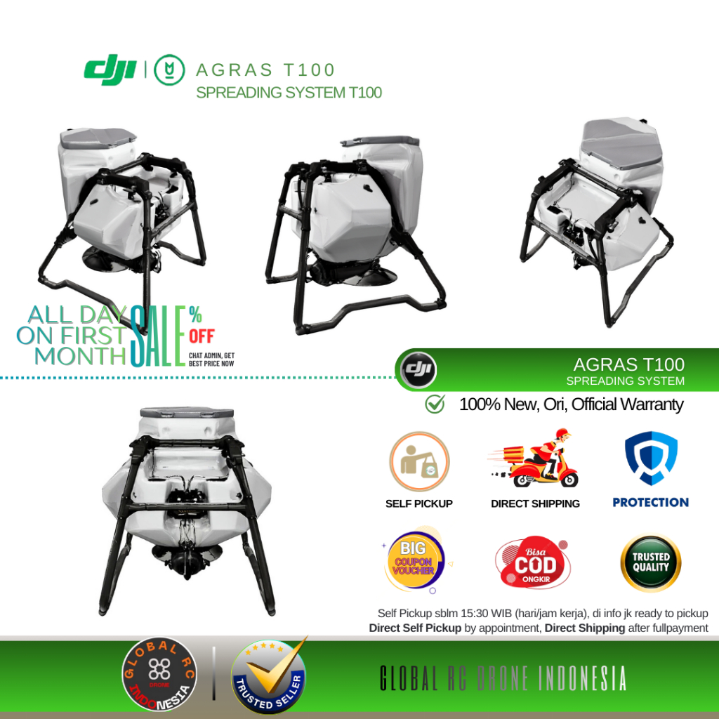 Tabung Spreading System DJI Agras T100 Drone Pertanian Agriculture Semprot Hama
