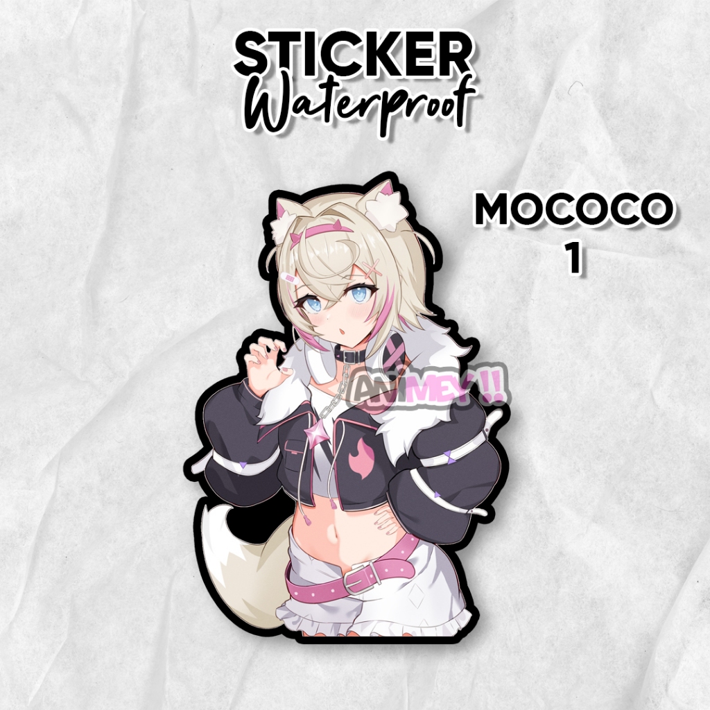 Stiker Mococo Vtuber Hololive / Sticker Anime Waterproof