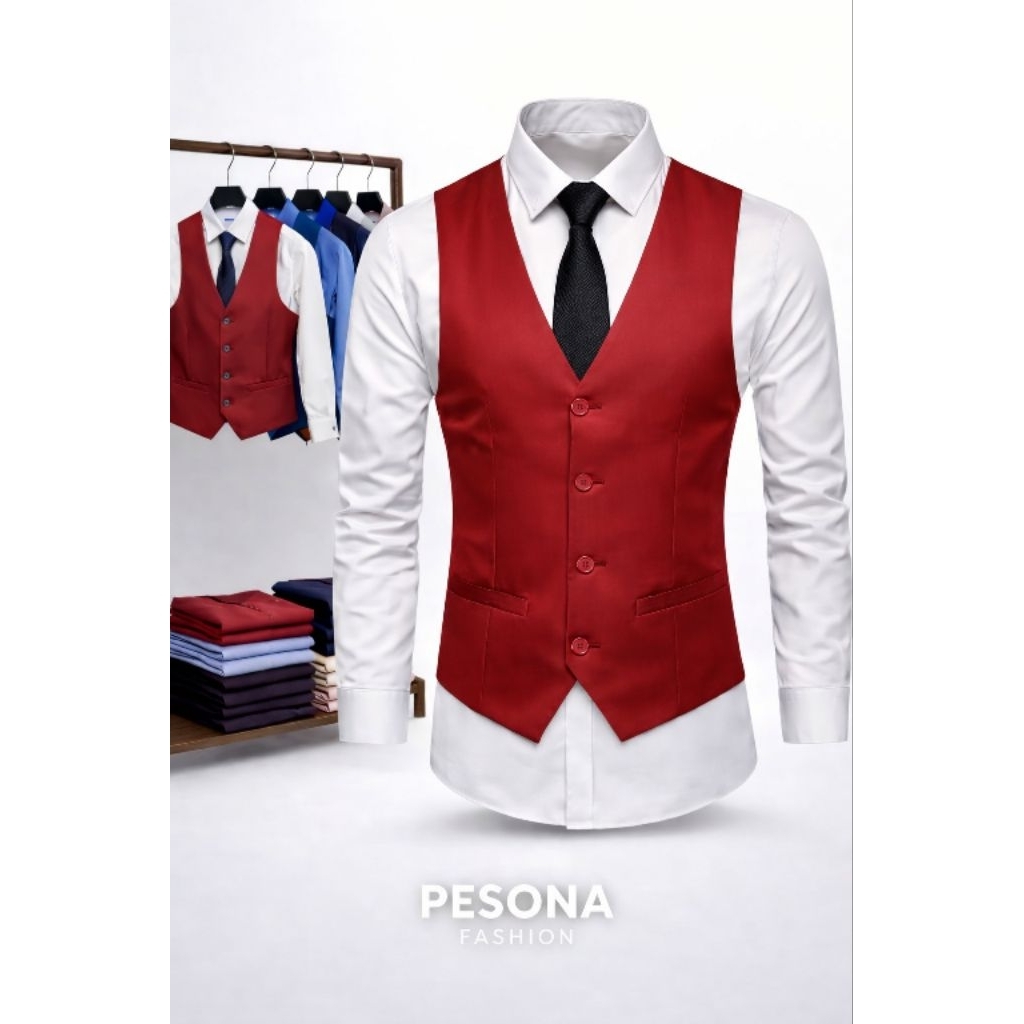 Rompi Jas Pria Formal Premium /SIZE JUMBO/ Rompi Pesta Wedding Kantor Eksklusif