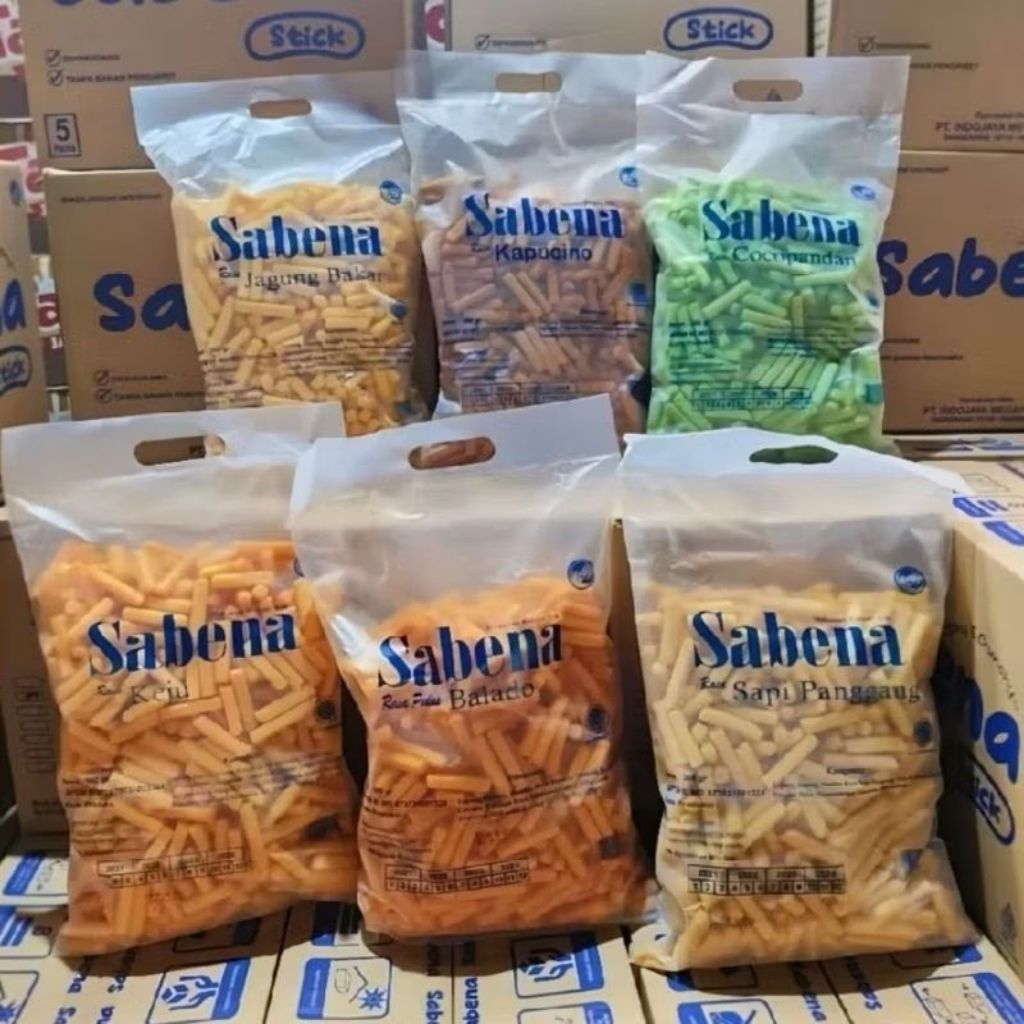 Sabena balado 340 gram - Sabena stick- Makanan ringan - Chiki - Sabena Jumbo