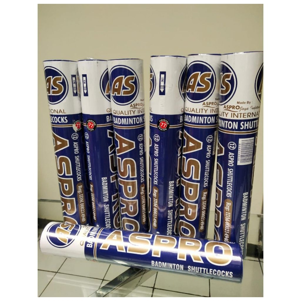 Shuttlecock Kok Spin Aspro Biru Tua
