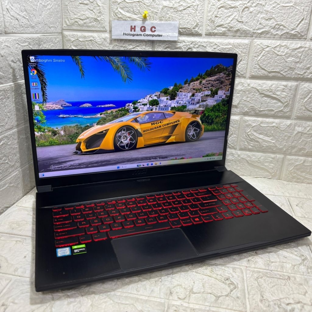 LAPTOP MSI GAMING CORE I7 GEN 9 NVIDIA GTX  1050 Tii RAM 16 GB SSD 512  SPESIAL GAME DAN DESAIN