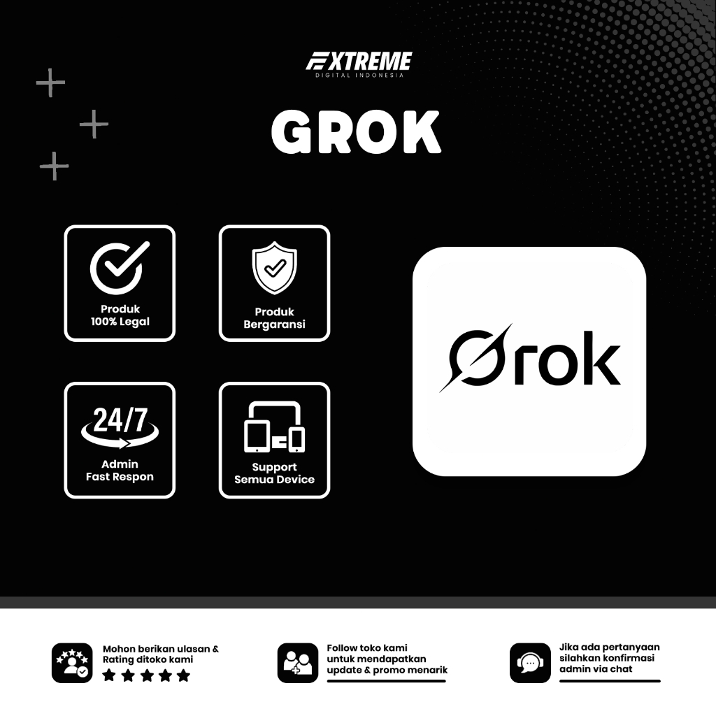 Grok AI Premium 1 Bulan | AI Chat & Search