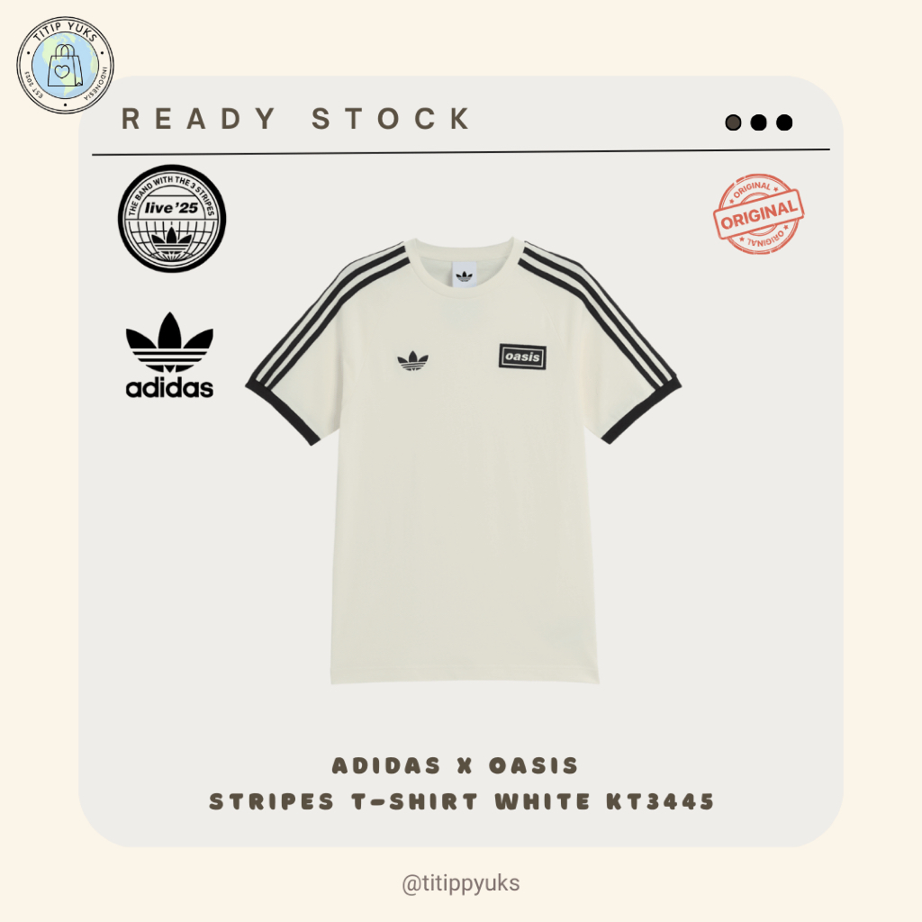 ADIDAS X OASIS TOUR JACQUARD T-SHIRT Black / White
