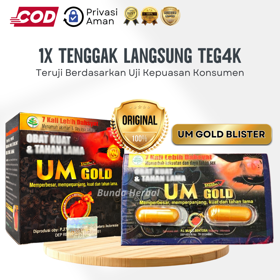 UM GOLD KAPSUL | Urat Madu 100% Original | UM Gold Blister | UM Gold New | UM Gold Ori | Bisa COD