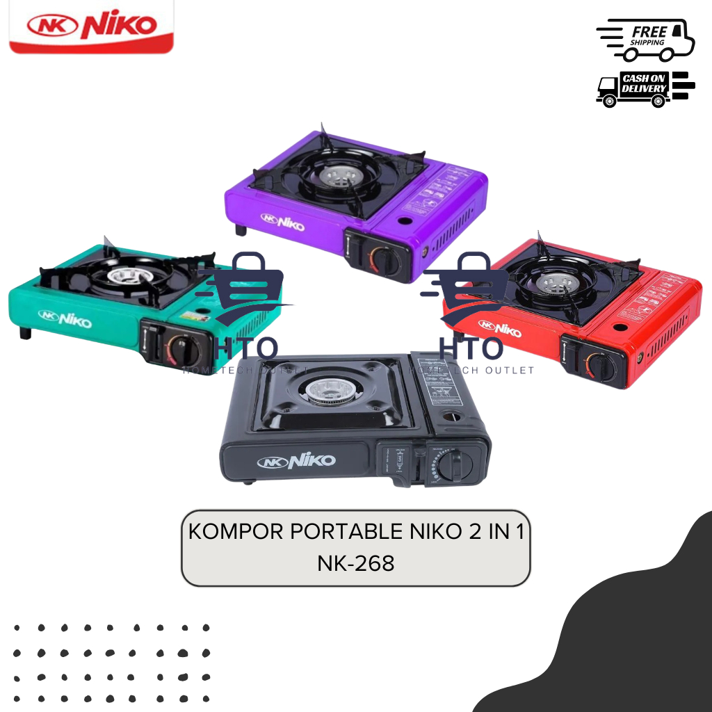 NIKO Kompor Portable Niko NK-268 2 in 1 Gas Kaleng Niko NK 268 NK268