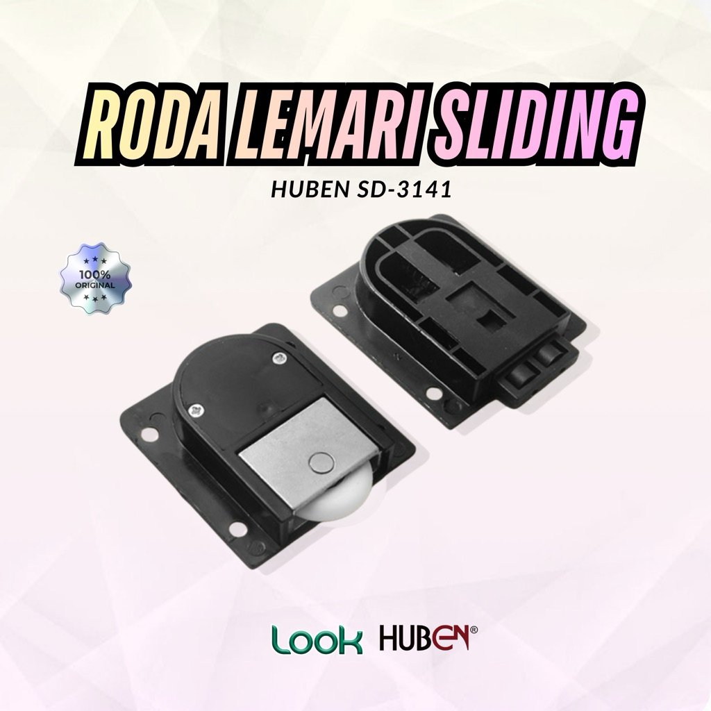 [ 1 Set ] Roda Pintu Lemari Sliding SD - 3141 Huben | Roda Pintu Lemari Geser