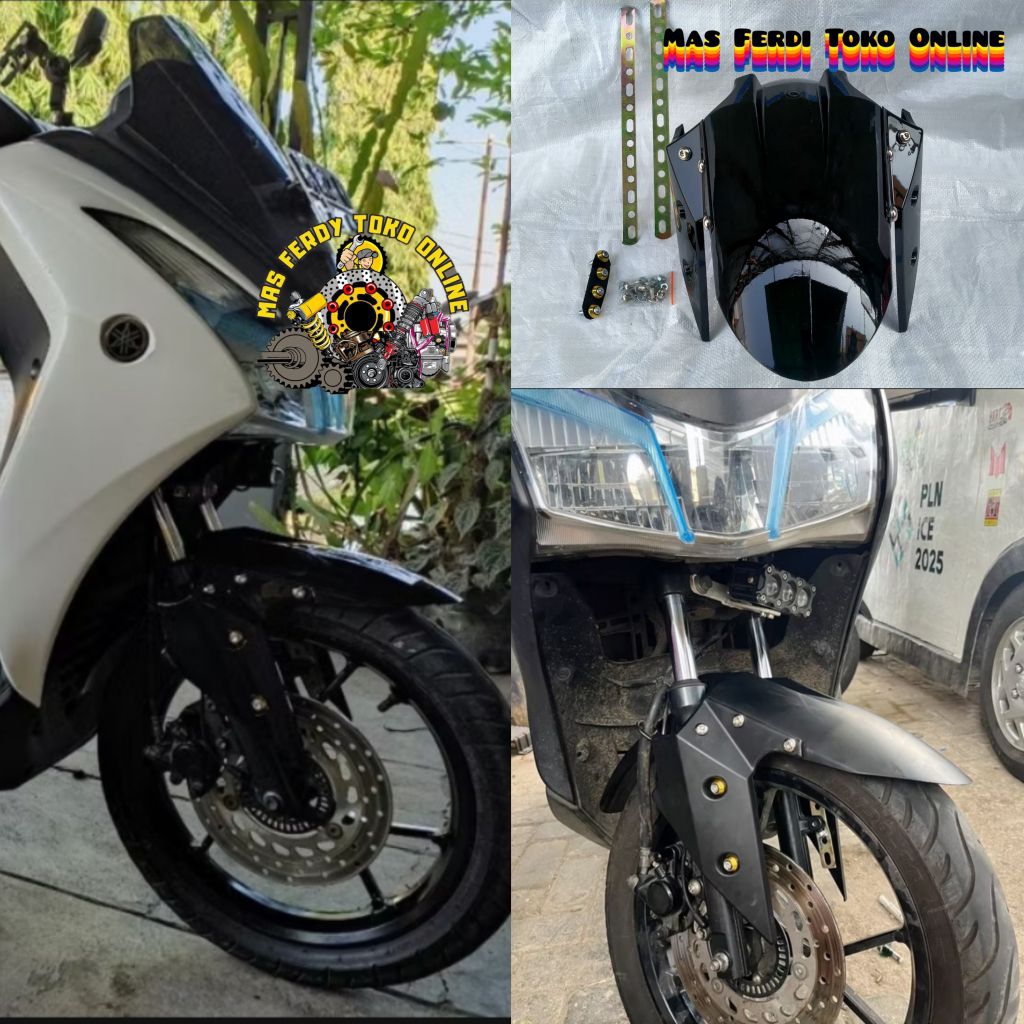 spakbor depan model ninja 250 fi lexi , nmax ,model variasi lengkap plat baut