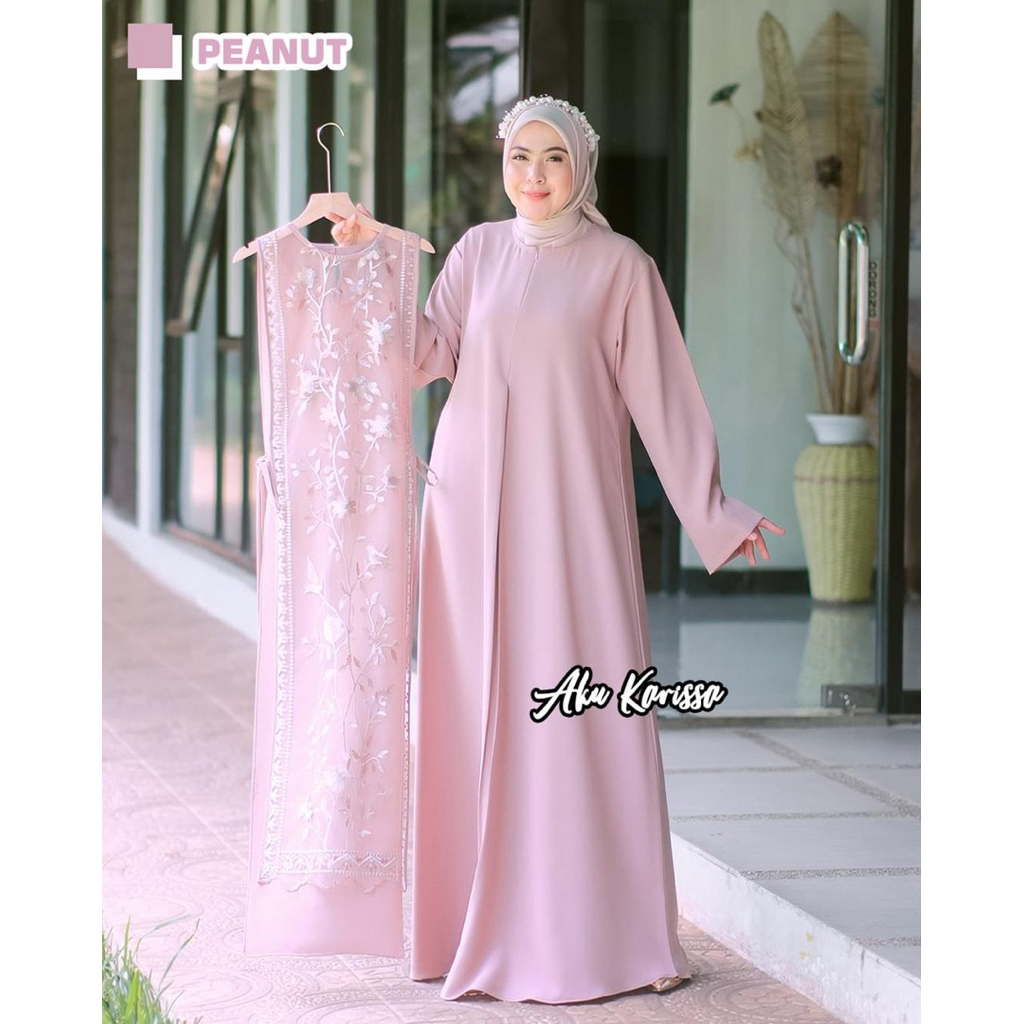 NANINDA AKU KARISSA/ DRESS POLOS MIX TILE BY AKU KARISSA/ GAMIS TERBARU AKU KARISSA/ gamis terbaru 2