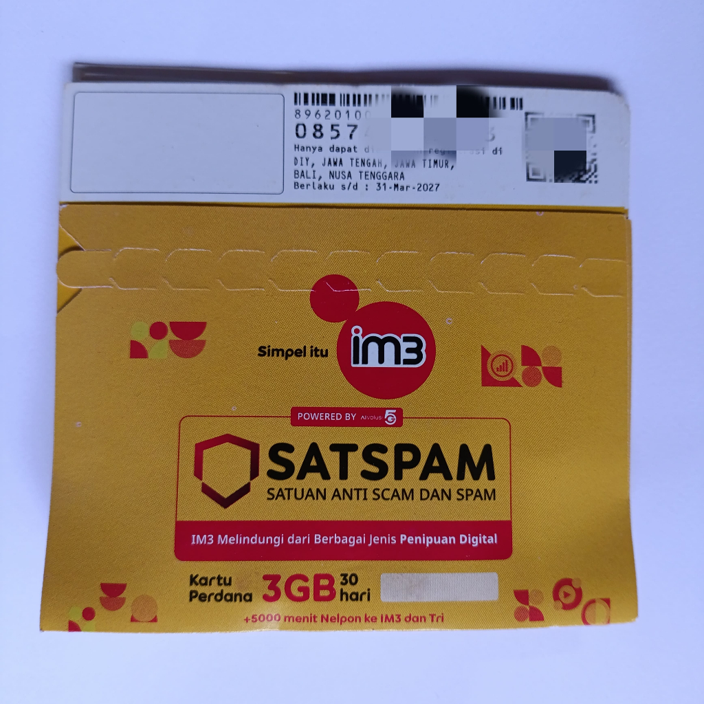 Kartu Perdana Indosat IM3 Freedom Internet 3GB