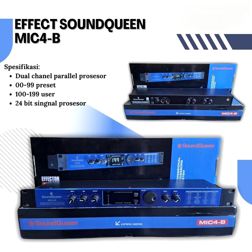 New Product Produk Baru Efek Vocal Effect Vocal Soundqueen SQ Mic 4 Mic4 Mic-4 Original TERBAIK
