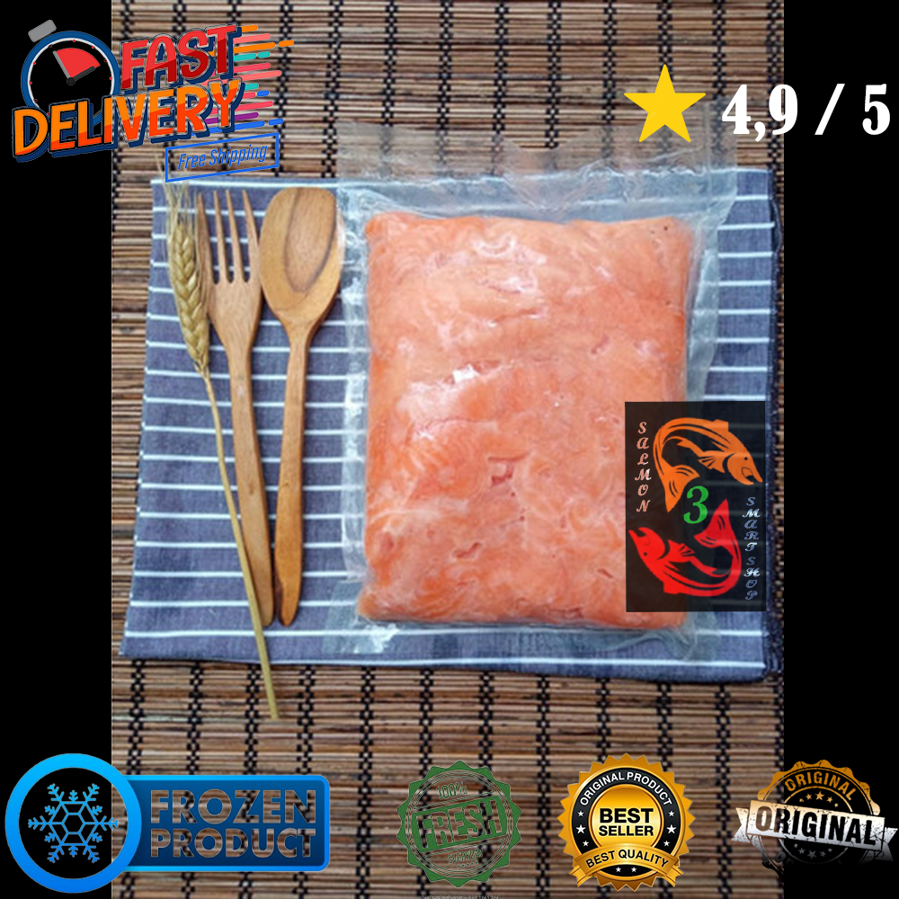 Tetelan Salmon full daging 1 kg