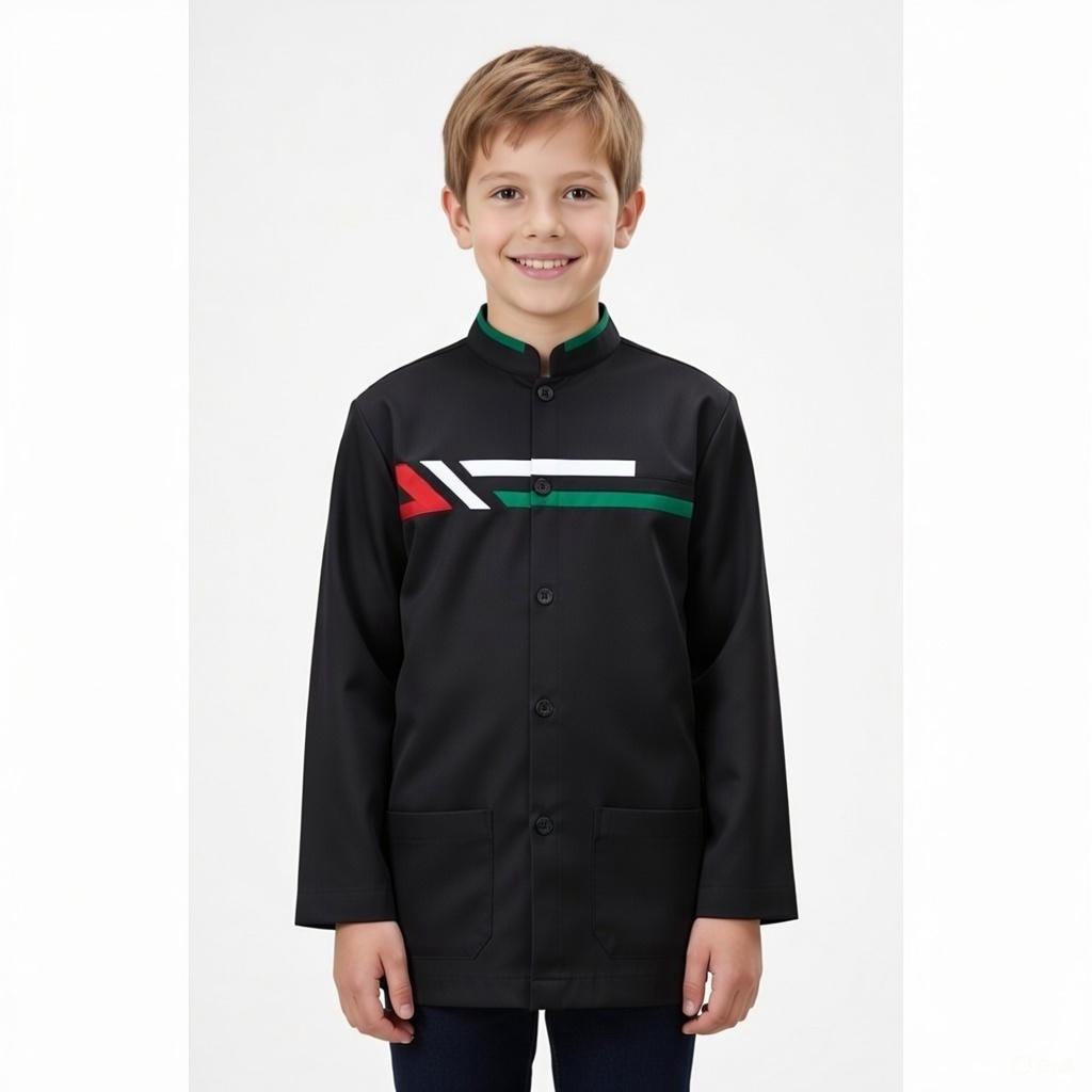 Baju Koko Anak Laki Laki Palestina Masa Kini Premium Motif Terbaru Cowok Elegant Lengan Panjang Adsf