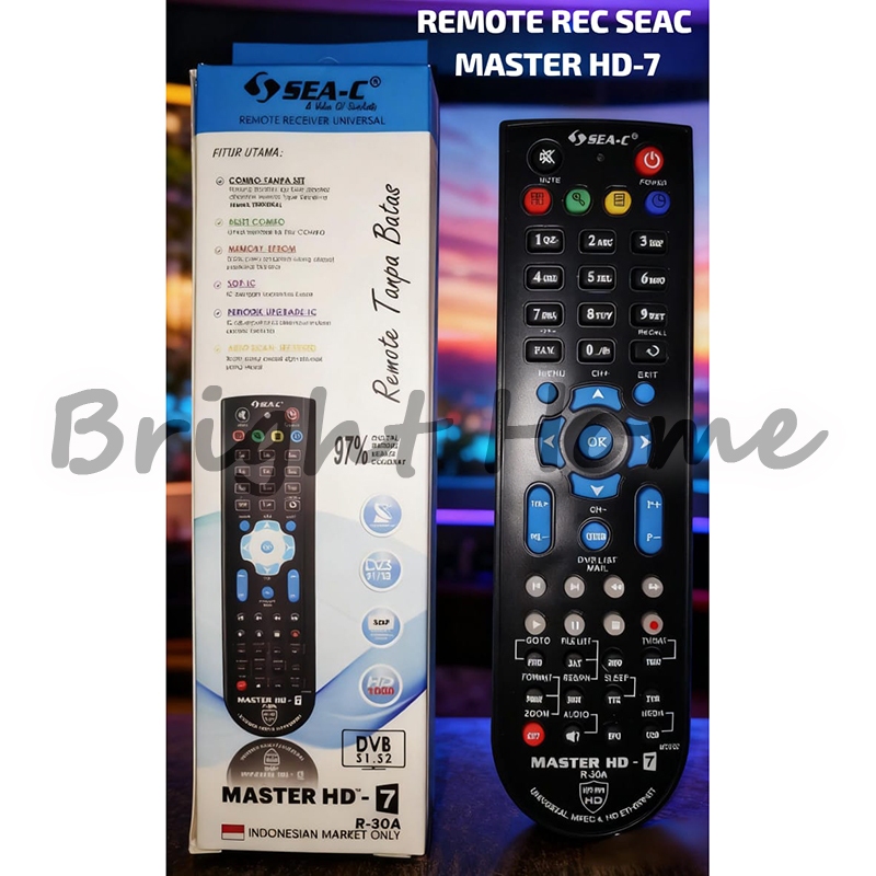 Remote SEA-C Master HD-7 R-30A Remot Receiver Universal Parabola DVB MPEG2 MPEG4 HD
