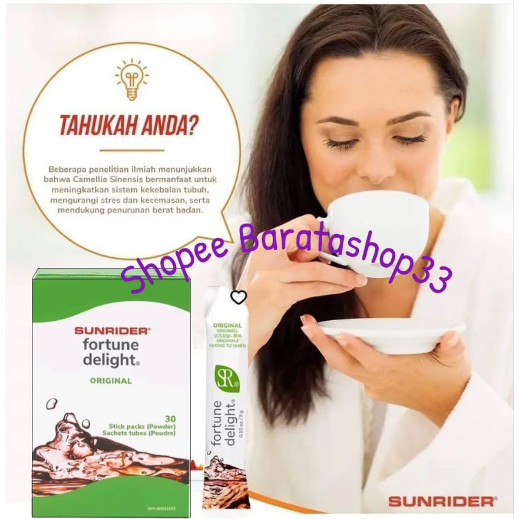 Sunrider FORTUNE DELIGHT herbal tea detox dan gempur kolesterol box besar.