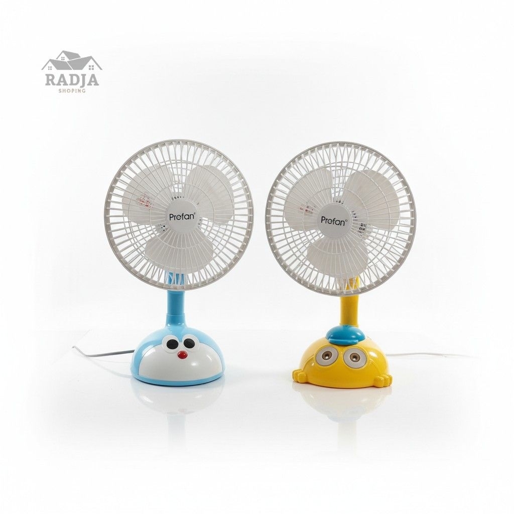 KIPAS MEJA 8 Inch Karakter Lucu Profan 2 Tipe Kecepatan Rendah Kebisingan, Angin Kenceng / DESK FAN 