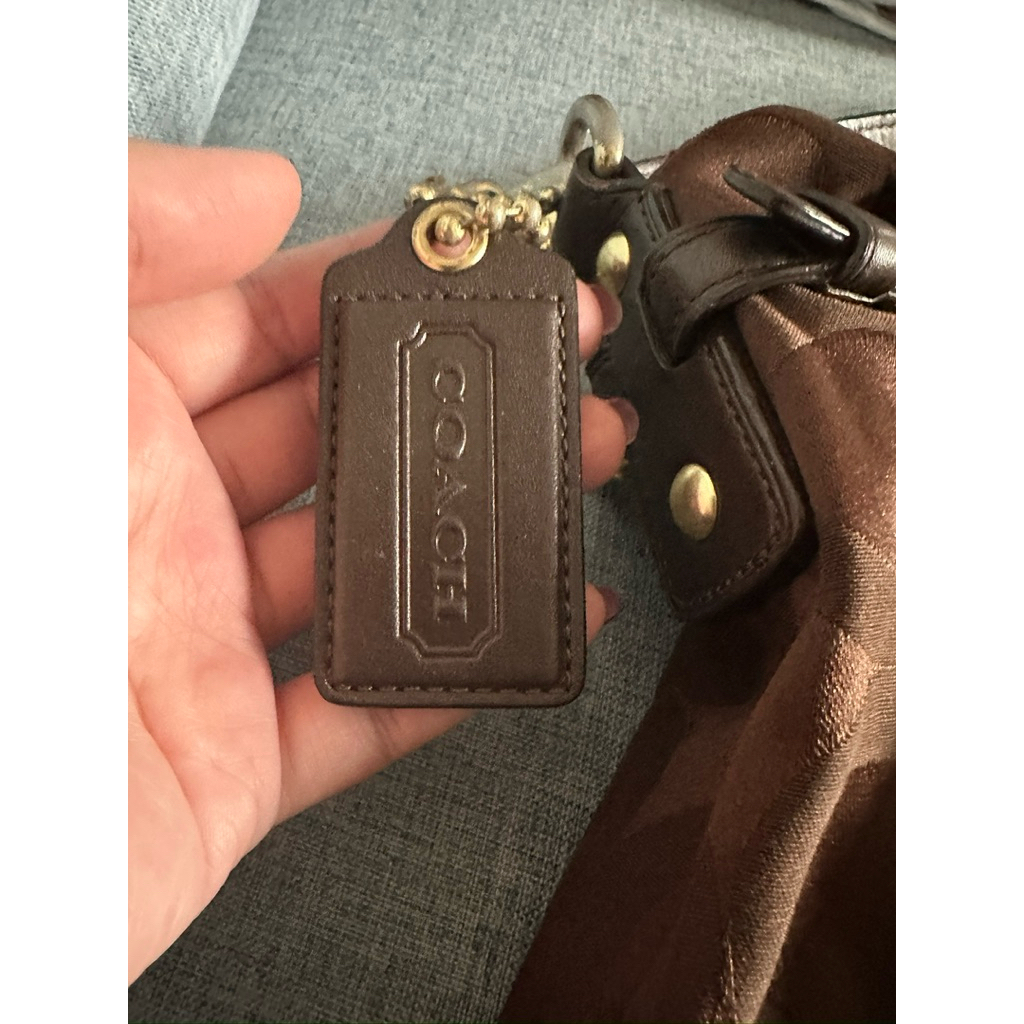 preloved tas coach brooke sateen signature shoulder bag