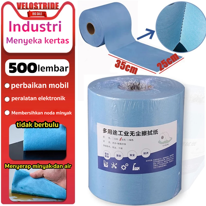 Tisu Industri 500 lembar/gulungan biru Serba guna tisu dapur penyerap minyak tissue dapur tissue dap