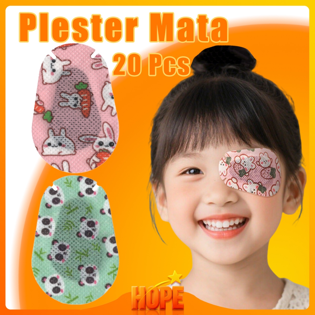 Plester Mata Lazy Eye Patch Terapi Mata Malas Ortopad Terapi Mata Anak 20pcs Penutup Mata Malas Tera