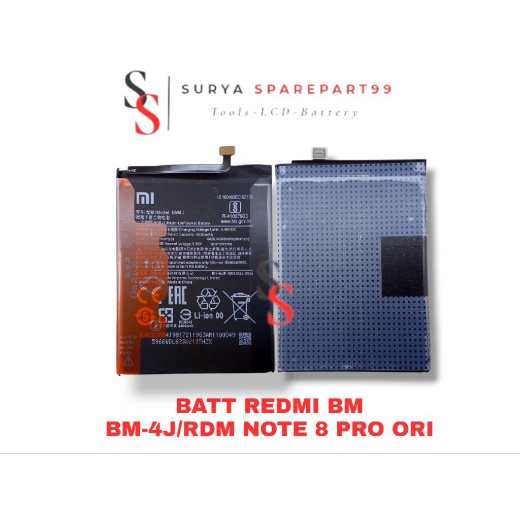 BATERAI-ORIGINAL100%-BM-4J-REDMI:REDMI8/REDMI.NOTE.8.PRO