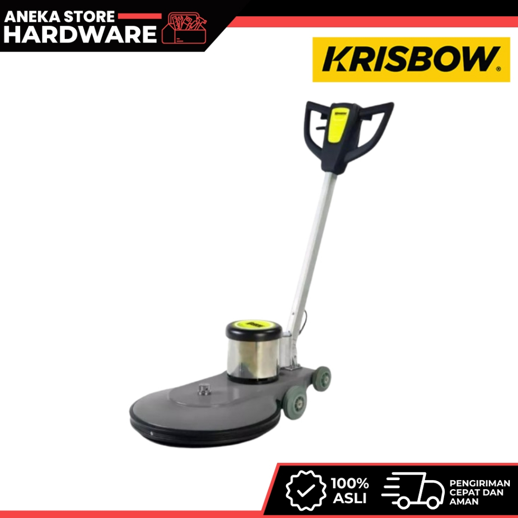 Krisbow Sikat Pengering Lantai 1500 Rpm High Speed Polisher Mesin Poles Lantai