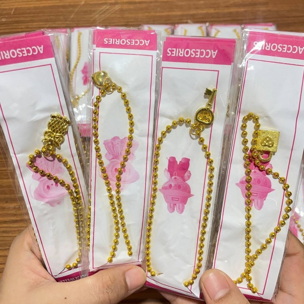 12 Pcs Kalung Brondong Kalung Biji Lada Eceran - Kalung Anak Biji Lada Warna Emas | Kalung Lucu Akse