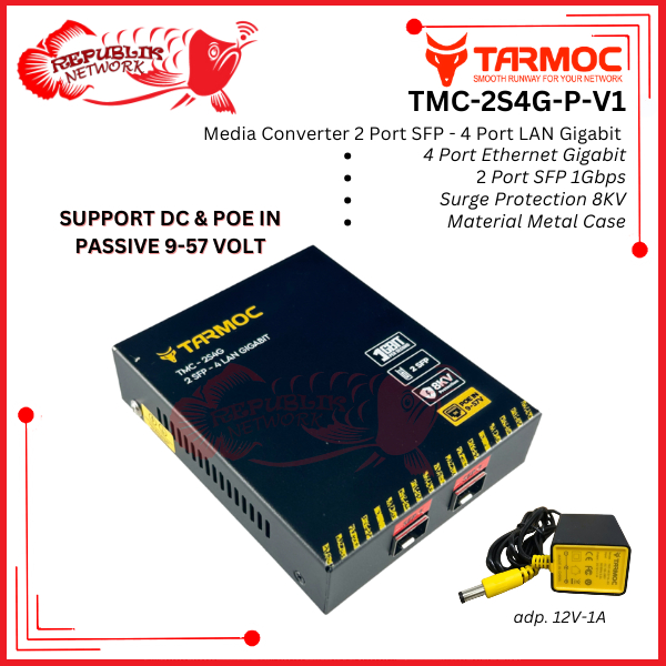 Ethernet Fiber Switch 2 SFP 4 LAN Gigabit | Media Converter FO