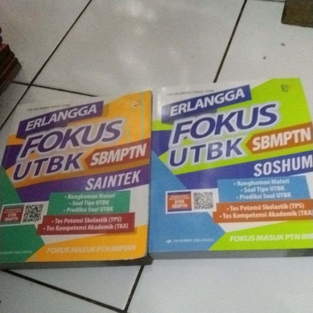 Buku bekas Erlangga Fokus utbk sbmptn saintek, soshum