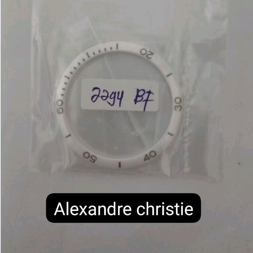 Ring Jam Tangan Alexander Christie 2294 putih dan hitam Original 100%