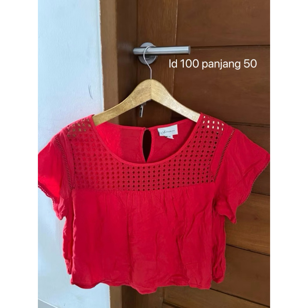 Pl blouse wanita merah