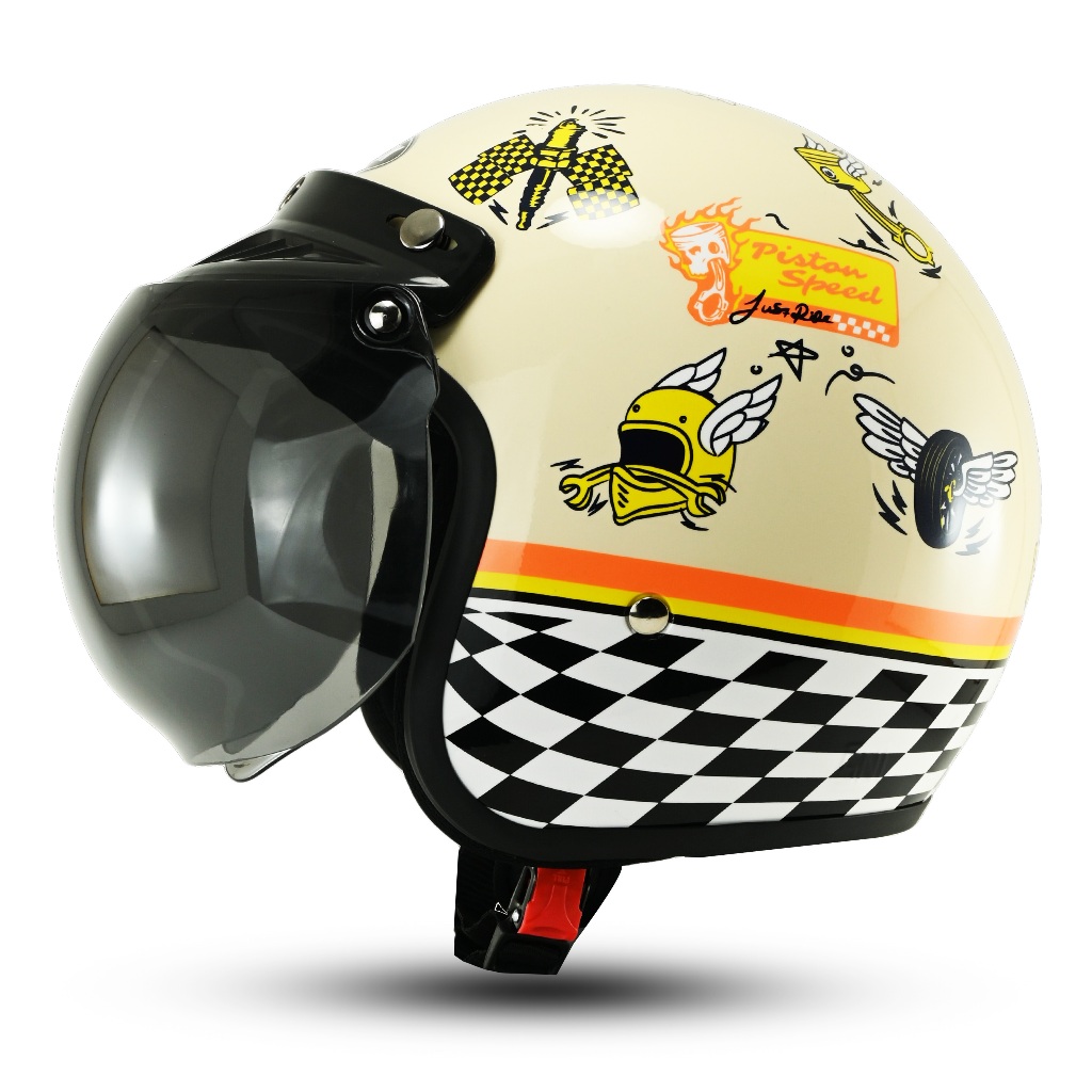 Helm Rsix  Bogo Dewasa Pria Wanita Premium Motor Speed Custom Terbaru Sni