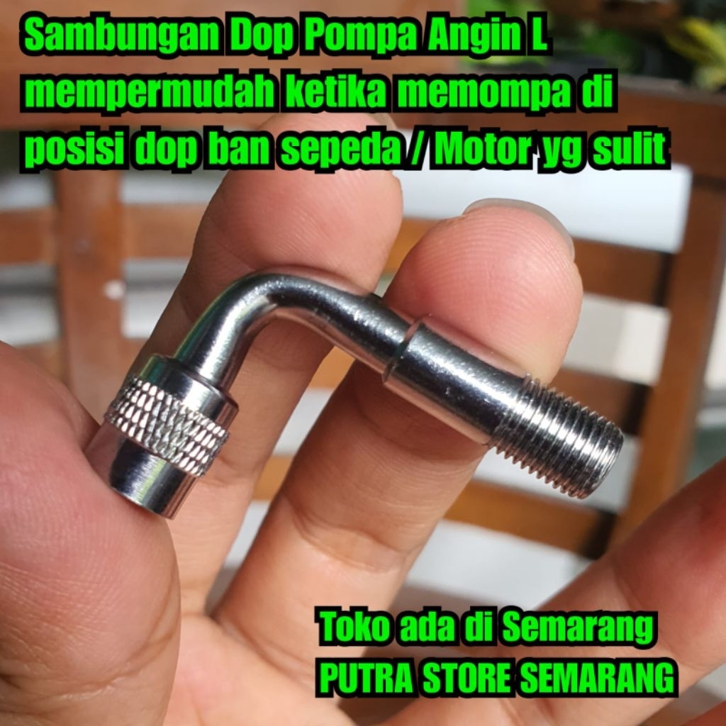 Sambungan pompa angin sambungan pentil siku dop adapter pompa siku miring sambungan bengkok dop pent