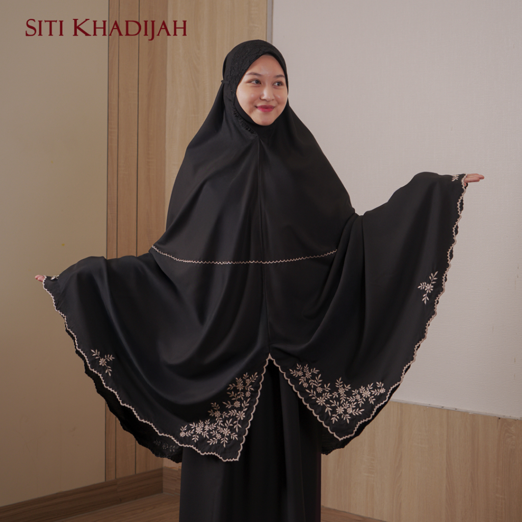 Mukena Siti Khadijah Broderie Eva Extra Large - Telekung Siti Khadijah Extra Laboh