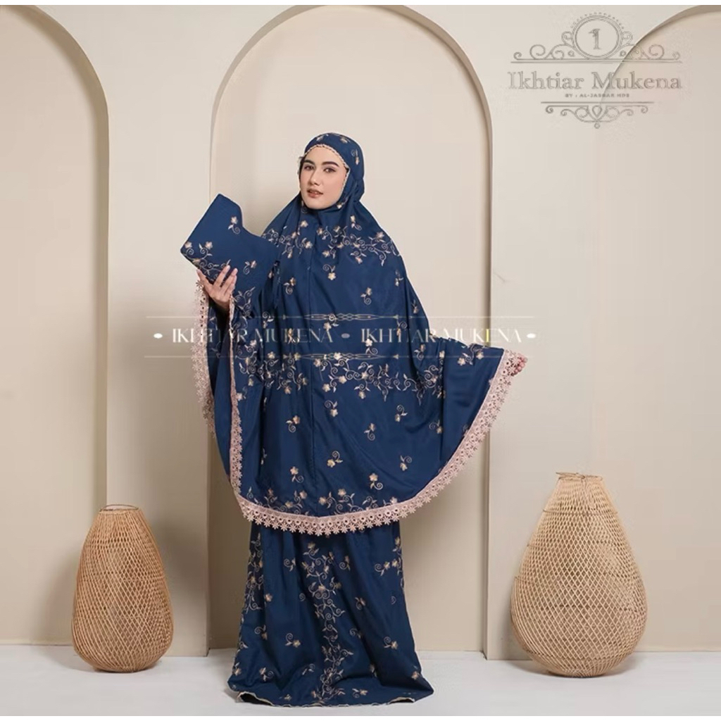 POutfit - Mukena Dewasa Bordir Motif Teratai