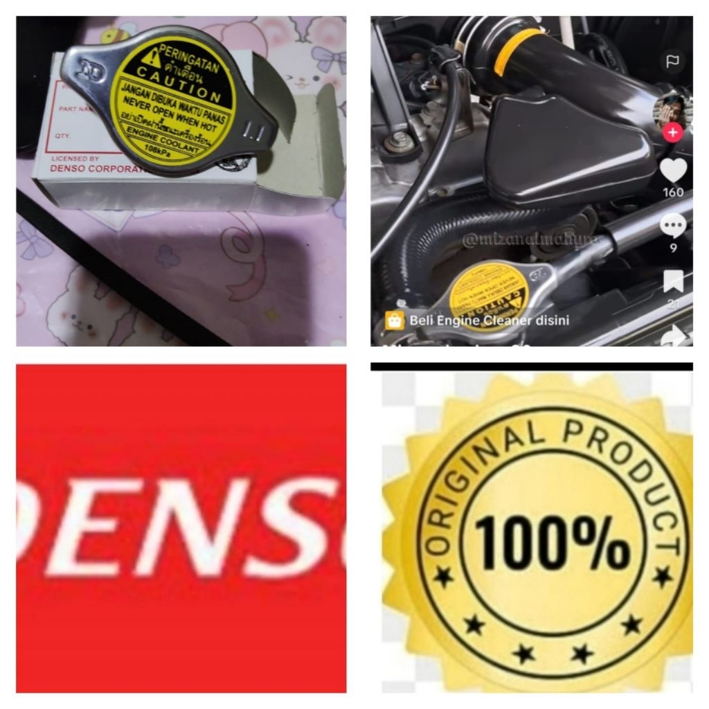 Tutup Radiator Toyota Avanza 1.0cc 1.3cc 1.5cc 2004-2010 Denso Asli jepang