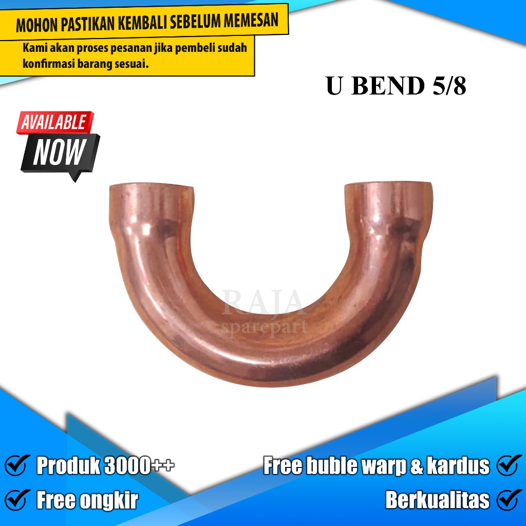 U5/8 U BEND AC TEMBAGA / U BEND UKURAN 5/8